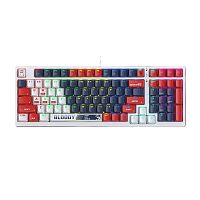 Клавиатура игровая A4tech Bloody S98-Navy механическая, 98btns, USB, Анг/Рус, 1.8м, подсветка RGB, белый-красный-синий